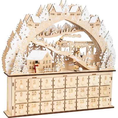  Small Foot Calendrier de l'Avent en Bois avec LED - 11789