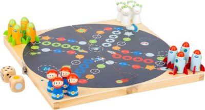 SMALL FOOT  jeu pour enfants Ludo - Spacejunior 24 x 24 cm 19-pi&egrave;ces