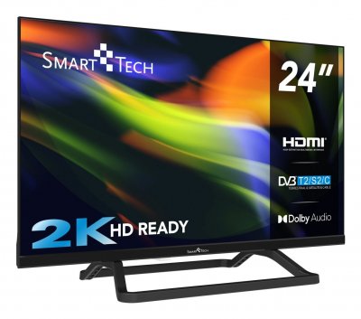 SMART TECH Smart-Tech 24HN01V3CA TV 61 cm (24 ) HD Noir 200 cd/m&sup2; - Neuf