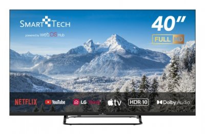 SMART TECH Smart-Tech 40FW01V TV 101,6 cm (40 ) Full HD Smart TV Wifi Noir 250 cd/m&sup2; - Neuf