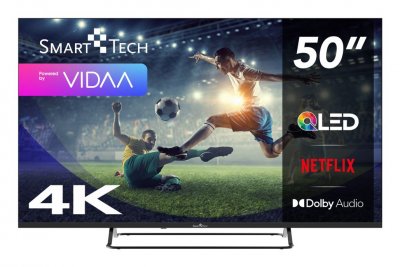 SMART TECH Smart-tech 50qv01v Tv 127 Cm (50"") 4k Ultra Hd Smart Tv Wifi Gris 300 Cd/m&sup2;
