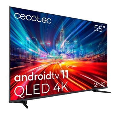 CECOTEC Smart TV LED  s&eacute;rie V1+ VQU11055+S, 4K UHD et HDR10 55