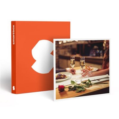  SMARTBOX - D&icirc;ner 3 plats en t&ecirc;te-&agrave;-t&ecirc;te avec champagne - Coffret Cadeau Gastronomie