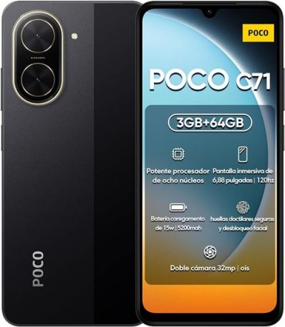 XIAOMI Smartphone 4G  POCO C71 3/64 Go Noir Version europ&eacute;enne