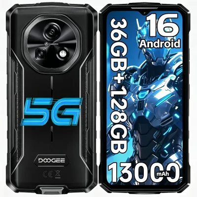 DOOGEE Smartphone  Fire 7 5G Double SIM 128 Go 6.6'' Noir