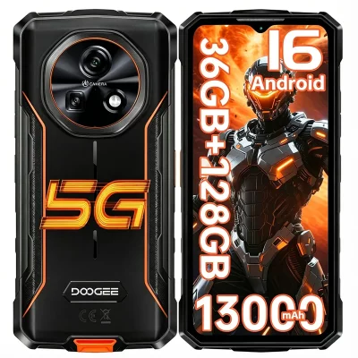 DOOGEE Smartphone  Fire 7 5G Double SIM 128 Go 6.6'' Orange