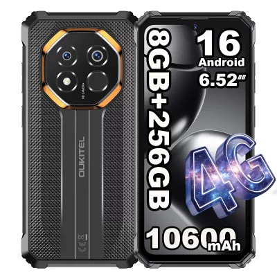 OUKITEL Smartphone G7 - 6,52"" HD 90Hz, 8Go RAM, 256Go, 64MP, Batterie 10600mAh