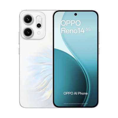 OPPO Smartphone  Reno14 5G 12Go RAM 256Go Blanc &Eacute;cran 6.59&rdquo; AMOLED 6000mAh-EU version