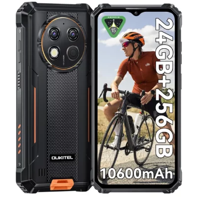 OUKITEL Smartphone  G1 24Go RAM 256Go 10600mAh IP68/IP69K Orange