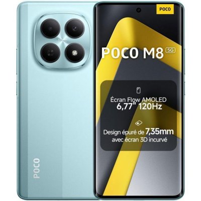 XIAOMI Smartphone POCO M8 5G 12Go RAM 512Go Vert Ecran 6.77""AMOLED 120Hz Snapdragon 6 Gen3 Version EU