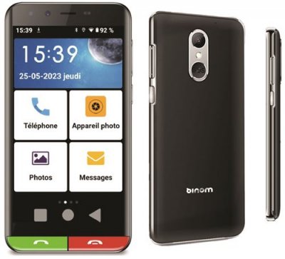 BINOM Smartphone pour s&eacute;nior 4G SX1 - Noir - 