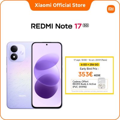 XIAOMI Smartphone Redmi Note 17 Double SIM 256 Go 6.99"" Violet c&eacute;leste