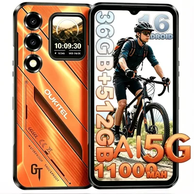 OUKITEL Smartphone WP66 5G Double Ecran 36GB RAM 512GB 11000mAh Orange