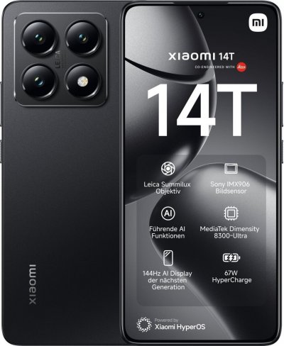 XIAOMI Smartphone  14T 6,67"" 5G Double nano SIM 256 Go Noir Titane con&ccedil;u avec Leica 