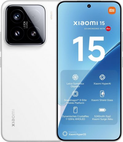 XIAOMI Smartphone  15 6,36"" 5G Double Nano SIM 512 Go Blanc con&ccedil;u avec Leica 