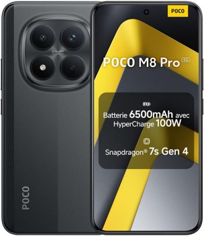 XIAOMI Smartphone -  - POCO M8 Pro - 12 Go RAM - 512 Go - 5G - Noir
