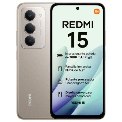 XIAOMI Smartphone  Redmi 15 4G 6 Go 128 Go 6,9"" FHD+ 144 Hz 7000 mAh Double SIM NFC Gris Titane