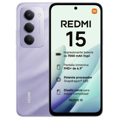 XIAOMI Smartphone  Redmi 15 4G 6 Go 128 Go 6,9"" FHD+ 144 Hz 7000 mAh Double SIM NFC Violet sable