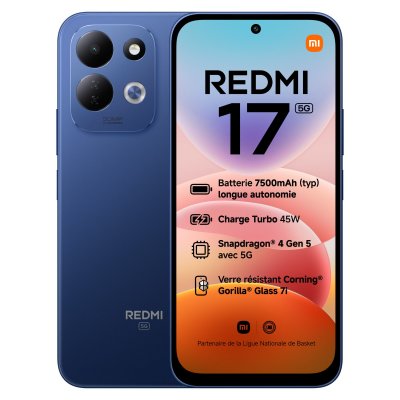XIAOMI Smartphone  Redmi 17 6.9"" 5G Double nano SIM 128 Go Bleu
