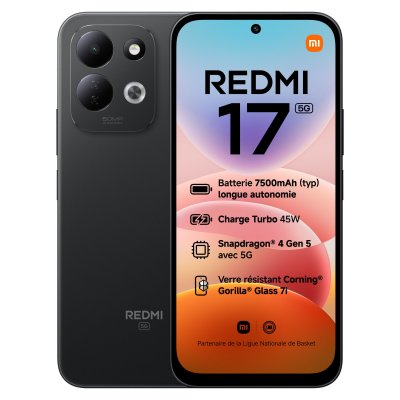 XIAOMI Smartphone  Redmi 17 6.9"" 5G Double nano SIM 128 Go Noir