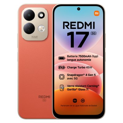 XIAOMI Smartphone  Redmi 17 6.9"" 5G Double nano SIM 128 Go Orange