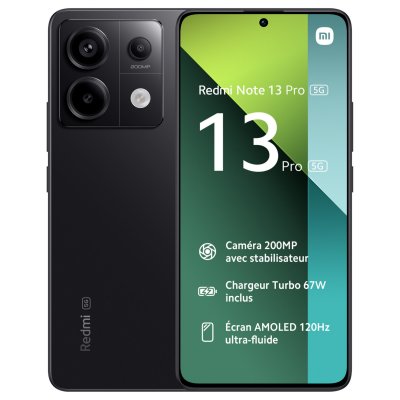 XIAOMI Smartphone  redmi note 13 pro 256 gb 8 gb ram noir MZB0FFWEU