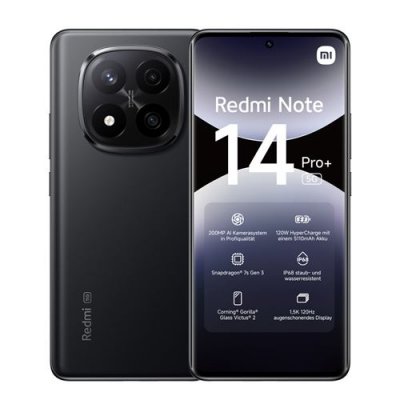 XIAOMI Smartphone  Redmi Note 14 Pro+ 5G 8Go RAM 256Go Noir 