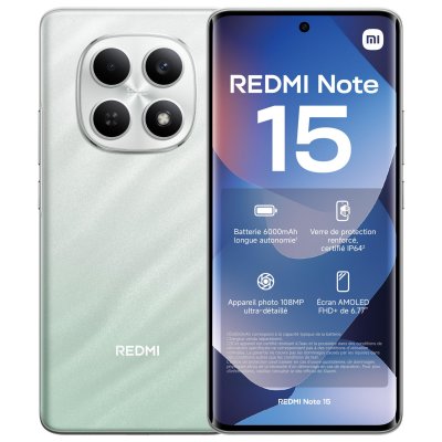 XIAOMI Smartphone  Redmi Note 15 6,77"" Double nano SIM 256 Go Vert
