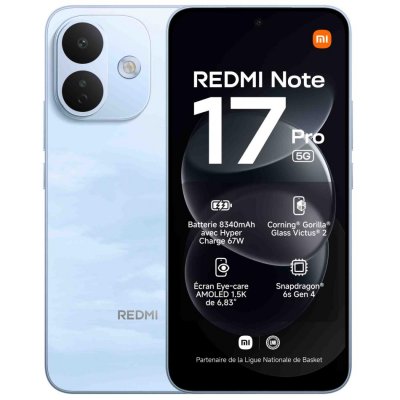 XIAOMI Smartphone -  - Redmi Note 17 Pro 5G - 6Go RAM - 256Go - Bleu