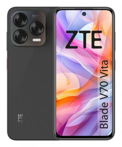 ZTE Smartphone  Blade V70 Vita 8 Go/256 Go Double SIM 120 Hz NFC Android 14 Gris fonc&eacute;