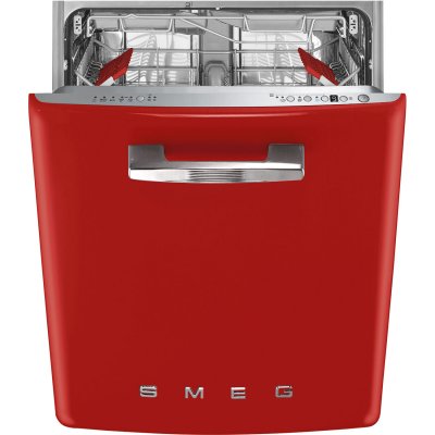 SMEG  Lave vaisselle encastrable 60 cm Ann&eacute;e 50 rouge STFABRD3