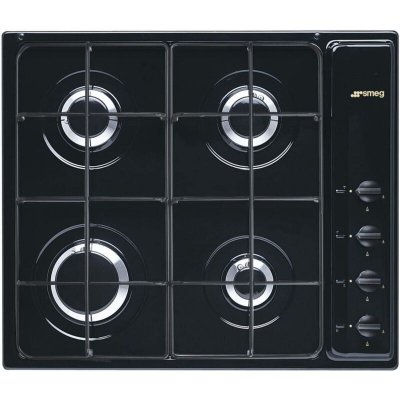 SMEG  PIANO COTTURA S64SN NERO LATERAL 4 fuochi,comandi laterali,accensione sottomanopola+sicurezza