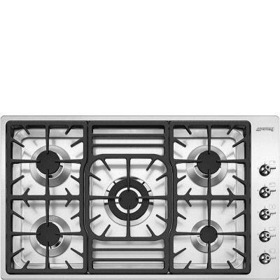 SMEG  Plaque gaz PGF95-4 5 feux 90 cm Inox