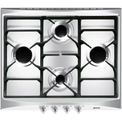 SMEG  S60ghs Gas Hob 4 Burners 60 Cm Argent&eacute;