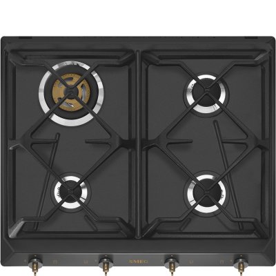 SMEG  - SRV864AOGH plaque Anthracite Int&eacute;gr&eacute; (placement) Gaz 4 zone(s)