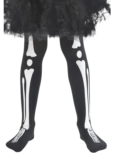 PL RH SMITH & SONS WIGMAKERS LTD TRADING AS SMIFFY S, Smiffy's Collants squelette, enfant, Noir, 4-9