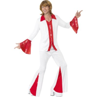 SMIFFYS Smiffy's Costume de Super Trooper, homme, chemise et pantalon Blanc M