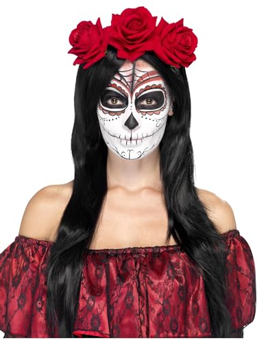PL RH SMITH & SONS WIGMAKERS LTD TRADING AS SMIFFY S, Smiffys Bandeau jour des morts, avec des roses rouges