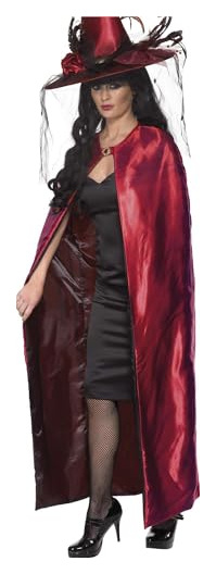 PL RH SMITH & SONS WIGMAKERS LTD TRADING AS SMIFFY S, Smiffys Cape r&eacute;versible, Rouge & Noir, Deluxe