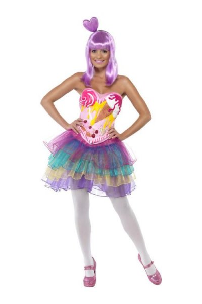 SMIFFYS  Costume de Reine des bonbons, body en latex avec robe