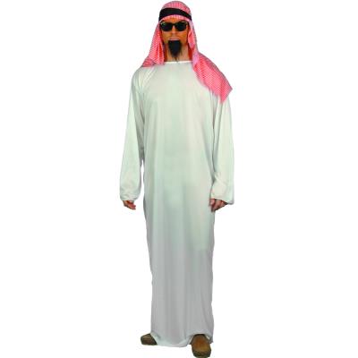 GENERIQUE Smiffys Costume Le Cheik, avec longue tunique et coiffe - BLANC - TAILLE L