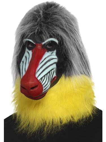 PL RH SMITH & SONS WIGMAKERS LTD TRADING AS SMIFFY S, Smiffys Masque de babouin,Gris,Latex, t&ecirc;te compl&egrave;te