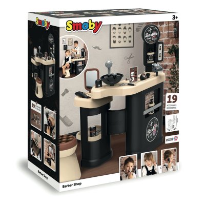 SMOBY  Barber & cut - Barber Shop - 19 accessoires inclus - d&egrave;s 3 ans