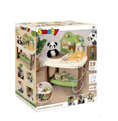 Smoby - Centre V&eacute;t&eacute;rinaire Zoo - 1 peluche Panda - Nombreux accessoires et fonctions 