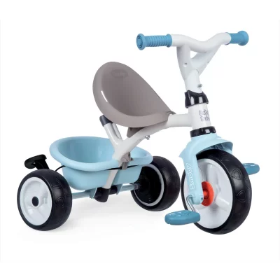 SMOBY  Tricycle enfant &eacute;volutif Balade Plus - Structure m&eacute;tal - Bleu