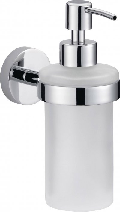 TESA Smooz 40323-00000-00 Distributeur de savon 200 ml chrome (brillant), blanc (satin&eacute;) - 