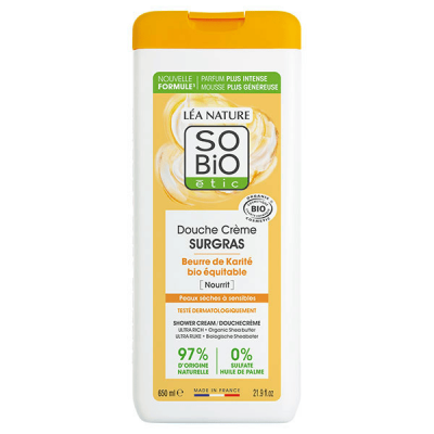 LEA NATURE SO BIO ETIC SO'BiO etic Douche Creme Surgras &agrave; l'Huile de Karite Bio 650 ml