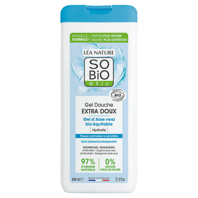 LEA NATURE SO BIO ETIC SO'BiO &Eacute;tic Gel Douche Extra-Doux &agrave; l'Aloe Vera, 650ml