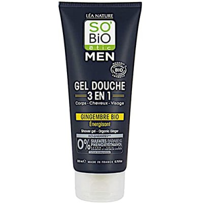 LEA NATURE SO BIO ETIC SO'BiO &eacute;tic - Gel Douche Homme 3 en 1 - Gingembre Bio 200ml -