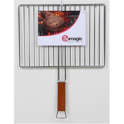 SOMAGIC SO450212 grille double rectangulaire 40 x 29 cm acier chrome - 